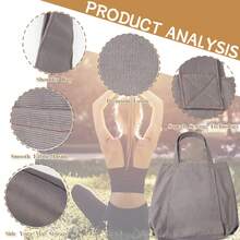 New Yoga Pilates Mat Bag Canvas Handbag Outdoor Exercise Equipment Travel Yoga Mat Shoulder Bag - Apricot - View 4