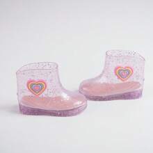 Baby Girl Rain Boot Light And Comfortable Rosemary Heart - 無色 - 查看 1