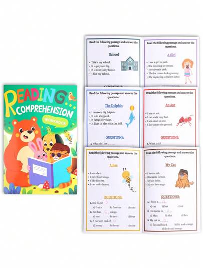 36-Page Reading Comprehension Workbook, Suitable For 3-6 Year Old Children, Interesting Stories And Activities, Cultivate Reading Interest, Improve Reading, Writing And Critical Thinking Skills. An Ideal Gift For New Life And Learning Supplies. Back To School Season Gift