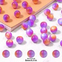 20/30 piezas de cuentas acrílicas arcoíris AB iridiscentes - cuentas espaciadoras redondas, adecuadas para joyería hecha a mano, pulseras y llaveros DIY, materiales para hacer joyas