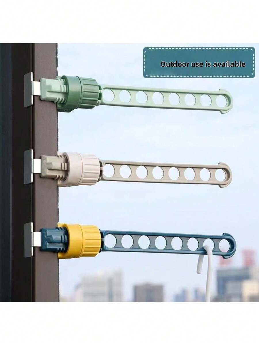 1/2/3 قطعة هذه الحاملة لتجفيف الملابس لها تصميم فريد، تُثبت على النافذة بمشابك سريعة ولا تتطلب ثقب أو إجراءات تركيب معقدة. سواء كانت نافذة بالطابق أو في فندق أثناء السفر، يمكن التعامل معها بسهولة