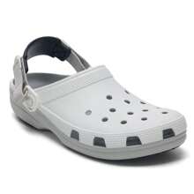 Crocs Sandalias tipo zuecos unisex con estampado de leopardo clásico, zapatos casuales/deportivos ligeros y cómodos 211287-100