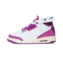 Nike Air Jordan 3 Retro (GS) 青少年时尚休闲篮球鞋 - 白紫色 - 查看 1