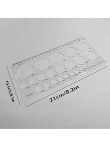 19-Hole Geometry Circle Drawing Template Ruler, Round Hole Ruler Circle Template For Students Geometry Drawing Arts & Crafts Tool Back To School - 20cm - View 16