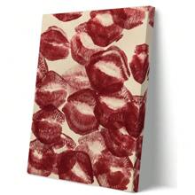 1pc, Hot Red Lips Wall Art, Vibrant And Fashionable Sexy Red Lip Print Decor Room, College Style Aesthetic, Vintage Poster Canvas Print, Minimalism Canvas Painting, Suitable For Home Decoration, Bar Cart, Cafe, Patio, Club, Music Room, Birthday Gift, Living Room, Bedroom, Living Room, Home Office, Kitchen, Bathroom Decoration, The Perfect Gift For Your Friends, Wall Decoration Gift 20*28 Inch, Unframed