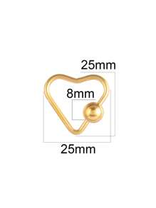 2 piezas Cierre de gancho en forma de corazón con cerradura de tornillo de acero inoxidable, color dorado, ganchos en espiral para hacer accesorios de joyería, collares y pulseras DIY
