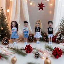 1 peça/2 peças de mini boneca de casal de 14 cm/5,5", acompanha roupas e sapatos de boneca, fantasia de festa para adultos, acessórios para boneca, presente de aniversário, Dia das Mães, presente de Natal, ótimo como lembrancinha de casamento. (Observação: o padrão de algumas roupas pode ser enviado aleatoriamente, mas o estilo é o mesmo.)