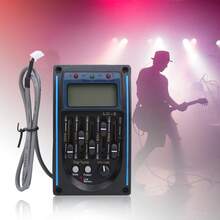 5 Bandas Pastilla De Guitarra, Universal LCD Ecualizador Sintonización Ajustable Instrumento Musical Suministros ElectroAcústica Instrumento Accesorios Para Guitarrista Amantes Principiante - tiene una función de sintonización, ajuste de afinación, pastilla claro, control de volumen, una pantalla de sintonización - Multicolor - Ver 3