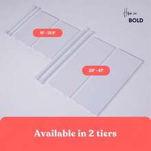 Tension Rod Shelving Expandable Closet Tension Shelf Storage Rack - No Drill Cabinet Tension Rod Shelf Closet No-Slip |   Shelves Cabinet (NO Screw Installation) - 中號(17吋- 27.5吋) - 查看 7