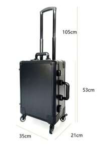 Camarim Mp3 Maleta De Maquiagem Com Espelho E Led Cor Preto