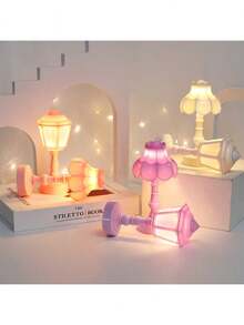 Mini Creative Desk Lamp Decor, Lotus/Streetlamp Cute Night Light For Bedroom Ambiance, LED Desk Decor Night Light, Desktop Ornament Birthday Gift - Multicolor - View 11