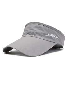 Casquette snapback coréenne imprimée de lettres de sport, chapeau sans partie supérieure pour homme offrant une protection contre le soleil, style minimaliste à la mode pour l'été