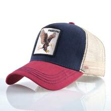 KKISSBAOBEI 1pc Trucker Hat With Embroidered Goat Patch, Suitable For Casual, Sports, Travel Use
