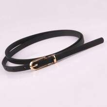 Fashion Black Blue White Pink Red Women Belts Skinny Waistband Pin Buckle Adjustable Belt Summer Dress Jeans Strap Pu Belts