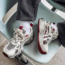 (Tamanho Pequeno) Tênis Respiráveis com Sola Grossa para Homens, Tênis Vintage Desgastados e Sujos, Tênis Chunky de Alta Qualidade, Outono/Inverno