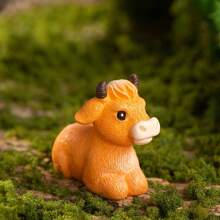 A Cute Resin Micro Landscape Ornament Featuring Animal Figurines Like Puppy, Piglet, And Lamb