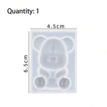 1 Set Of 6 Sitting Bear Shape Resin Molds, 3D Pendant Jewelry Craft Molds, Suitable For Bag Charms, Keychains, DIY Decorations, Daily Wear