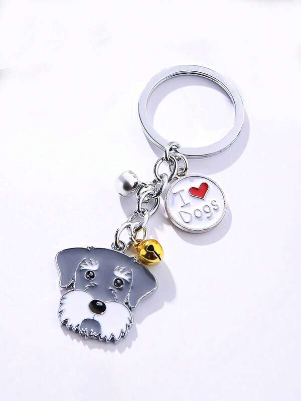 New Popular Cute Metal Dog Key Chain Car For Women Pendant Pet Dog Bell Keychains Jewelry Car Key Ring Party Car Accessories Bag Charm Backpack For School Goth Y2k Christmas Gift Ideas Bag Accessories Lanyards With Id Holder Car Accessories Bag Charms Car Teacher Friend Sister