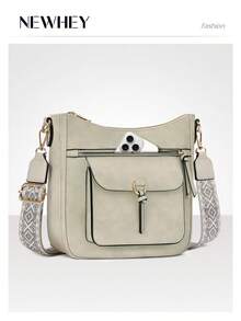 NEWHEY 女士斜挎包 PU 皮革钱包 女士斜挎包 防水单肩包 工作休闲