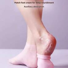 Schützende, feuchtigkeitsspendende Silikon-Socken Fußabdeckung, Anti-Riss Fußabdeckung, wasserdicht und anti-rissig, Hornhaut erweichend, Keratin, wiederverwendbare Fußabdeckung, Fußmaske, weiche Strandstrümpfe Schutzabdeckung