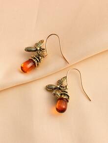 2 件波西米亚蜜蜂装饰吊坠耳环，复古动物首饰，适合女孩、生日派对周年纪念礼物、最佳朋友圣诞礼物 - 彩色 - 查看 1