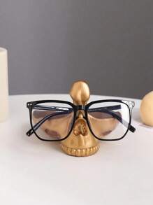 Resin Creative Halloween Skull Craft Home Decoration, Office Desktop Ornament, Glasses Storage Rack Decorative Figurine Best Gifts Birthday