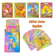 pokemon 55 carte Pokémon (serie V, Vmax, GX rare), carte anime da collezionare, regali per fan, adatte per occasioni di festa, fornitura per feste, gioco di carte Pokémon