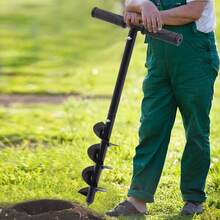 Hand Post Hole Digger Manual Fence Earth Auger Planter Borer W/ Non-Slip Handle - 1 - View 5