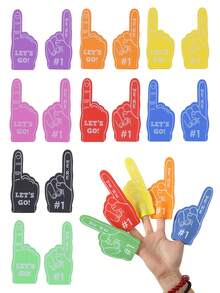 8 件多色随机运动派对礼品、运动派对礼品粉丝泡沫手指迷你、泡沫手指、迷你泡沫手用于篮球棒球足球啦啦队礼物、体育赛事、游戏、生日派对用品、圣诞节、篮球棒球足球足球队啦啦队礼物用于体育赛事游戏生日用品 - 彩色 - 查看 6