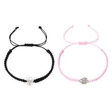 1对欧美流行蜘蛛网友谊不锈钢编织情侣手链