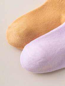 10双心形女婴袜子 - 可爱弹力柔软幼儿袜 - 彩色 - 查看 3