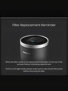 PHILIPS 飞利浦 S3601 车载空气净化器 紫外线消毒 270-280nm 波长 纳米级净化过滤