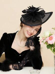 1Pc Tea Party Fascinator Hat For Women Kentucky Headwear Derby Pillbox Church Hat For Cocktail Wedding ,Hair Accessories, Tiny Hats, Mini Fascinator, Mini Cap, School Stuff, Gifts, Classy, Festival Outfits, Rave Accessories