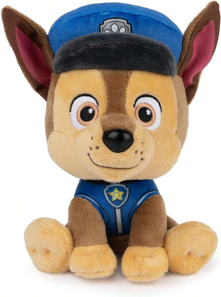 Spin Master Peluche de la Patrulla Canina Sky Blue Piloto Paracaidista - Spin Master GUND de 6 pulgadas con alas plateadas y emblema de llama para el equipo de rescate, para niños a partir de 1 año