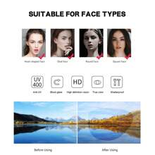 1pc Men's Flat Top Fashion Fashion Glasses, Suitable For Daily Use, Vacation And Photography