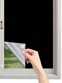 1pc Portable Thermal Insulated Blackout Curtain - UV & Light Blocking, Energy Saving, No Drill Required, Classic Style For Home, Office & Travel 3 Size