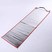 1 sztuka 60*170CM aluminiowa mata foliowa srebrna mata jednorazowa mata z paskiem (losowy kolor), mata plażowa, mata na plac budowy, mata domowa, mata plażowa - 60*170CM - Zobacz 4