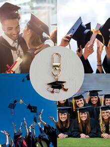 30 pièces Porte-clés/Porte-clés en forme de mortier de graduation vintage classique en alliage métallique avec fermoir homard créatif, convient comme cadeau de graduation de juillet, retour à l'école, fête de graduation, décoration de sac, porte-clés de téléphone/voiture, cadeau de la Fête des enseignants de septembre, cadeau pour amis, élèves, enseignants et accessoires automobiles/sacs cadeaux pour camarades de classe