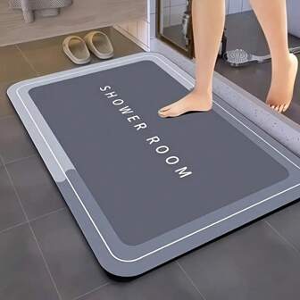 Non-Slip Bathroom Mat, Super Absorbent Quick Drying, Machine Washable Soft Shower Rug, Bathroom & Bedroom Floor Carpet, Home Bathroom Rug, Kitchen And Laundry Room Mat, Shower Accessories