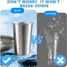 不锈钢杯 5 件套 - 可重复使用，无需电源，手洗 - 便携式迷你威士忌酒杯，适用于户外、旅行、野餐、派对用品