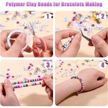 Herramienta de cuentas recargable por USB y láminas de arcilla polimérica de color morado, adecuado para hacer manualmente joyas y accesorios para el cabello, perfecto como regalo de vacaciones
