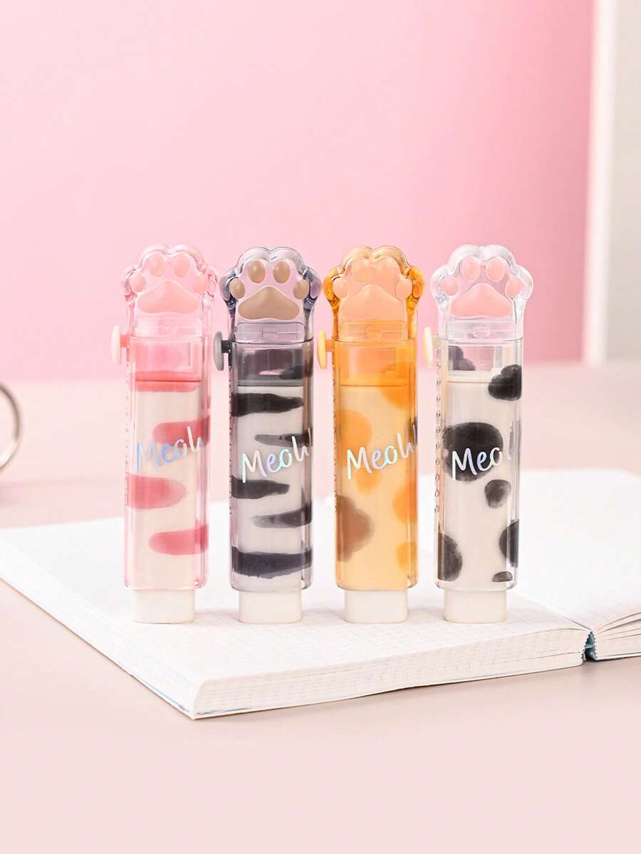 TWINGO 1个猫爪形橡皮擦，创意推拉设计风格，用铅笔回答课本问题的橡皮擦，家庭作业写作错误和考试答案错误，时尚便携的学校用品，开学季必备。学校用品，开学季