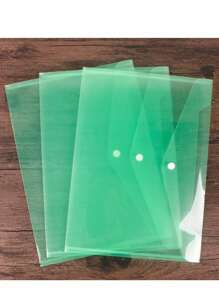 A4 Transparent Buckle File Bag With Label Classification, Plastic, Student Exam Customization, Logo, Paper Storage File Bag,Back To School,School Supplies