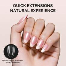 Short Almond Gel X Nail Tips, 300Pcs Pre-Shaped Half Matte Acrylic Fake Nails, 12 Sizes Full Cover Soft Gel Nail Tips For Nail Extension At Home DIY Salon - Short Almond - 查看 2