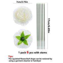 20/12/5 bông hoa mẫu đơn nhân tạo màu trắng, hoa mẫu đơn giả bằng lụa, thích hợp để trang trí tiệc cưới, trang trí bánh kem, trang trí bàn ăn phòng khách, trang trí tiệc mùa thu, trang trí trung tâm bàn ăn mùa thu hoạch, trang trí vòng hoa. - trắng - Xem 2