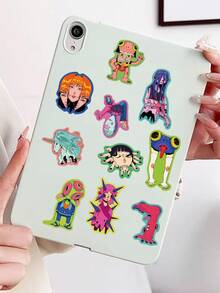 50 件怪异艺术美学贴纸防水 PVC 礼物卡通装饰剪贴簿笔记本电脑行李吉他水杯手机壳 DIY 贴花，学校用品，返校