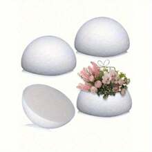 1pc White Solid Foam Half Ball,Handmade DIY Flower Arrangement,Wedding Decoration, Cake Mold,Shopping Mall Decoration,Wedding Scene Balls,Painting Diy Early Education Solar System Making Semicircular Foam Balls,Flower Arrangement Foam Balls,Semicircular Ball Wedding Road Flowers,Flower Arrangement Balls,Wedding Props