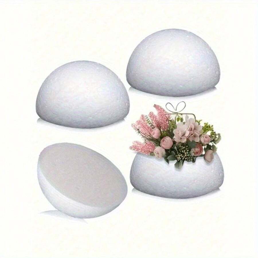 1pc White Solid Foam Half Ball,Handmade DIY Flower Arrangement,Wedding Decoration, Cake Mold,Shopping Mall Decoration,Wedding Scene Balls,Painting Diy Early Education Solar System Making Semicircular Foam Balls,Flower Arrangement Foam Balls,Semicircular Ball Wedding Road Flowers,Flower Arrangement Balls,Wedding Props