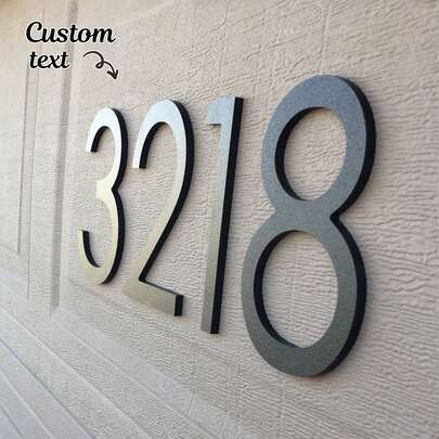 Custom Self-Adhesive House Numbers Symbols Alphabet For Address Door Mailbox Decor Modern House Numbers Resin,Magnetic Modern Numbers Letters For Doors, Houses, Mailboxes, Address,Room Decoration, Christmas Decoration, Home Decoration, Christmas Decoration, Interior Christmas Decoration