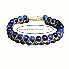 1 pezzo Braccialetto stile boho per le vacanze, regolabile, intrecciato a mano con perline in pietra naturale, braccialetto di protezione dello spirito per la meditazione, con catena in occhio di gatto/occhio di tigre, adatto per l'uso quotidiano e per le vacanze delle donne